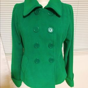 Double Breasted 2 Pocket Tab Back Size Large